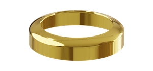 Gold ring LED light bulb.